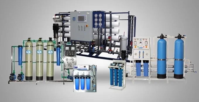 Water purification product range with membrane housings, filter cartridges, pressure vessels and control panels.